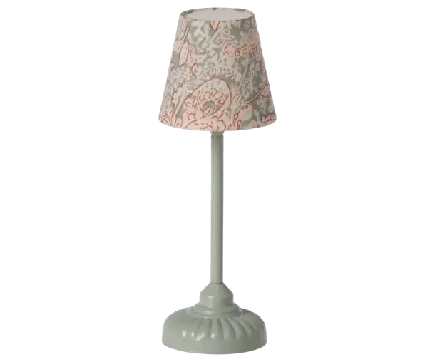 Maileg, babyseng, babycot, legetøj, børnelegetøj, musseseng, dukkeseng, Maileg dansende kat & Mus i skoæske Maileg Storebror mus i nattøj, Maileg - Vintage gulvlampe, Mus - Mint