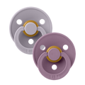 Sutter, Bibs, Bibssutter, Pacifier, Sut, Naturgummi, naturgummisut, Rund sut,Colour,Latex, 2Pack,Colour ,Fossil Grey, Mauve-str.1