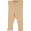Wheat - rib leggings// sand melange, basis, ensfarvet, bluse, t-shirt, langærmet, wheat, pige, pigebluse, , dress, kjole, leggings, bukser, baby