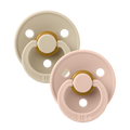 Sutter, Bibs, Bibssutter, Pacifier, Sut, Naturgummi, naturgummisut, Rund sut,Colour,Latex, 2Pack,Colour ,Vanilla,Blush