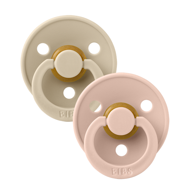 Sutter, Bibs, Bibssutter, Pacifier, Sut, Naturgummi, naturgummisut, Rund sut,Colour,Latex, 2Pack,Colour ,Vanilla,Blush,str.1