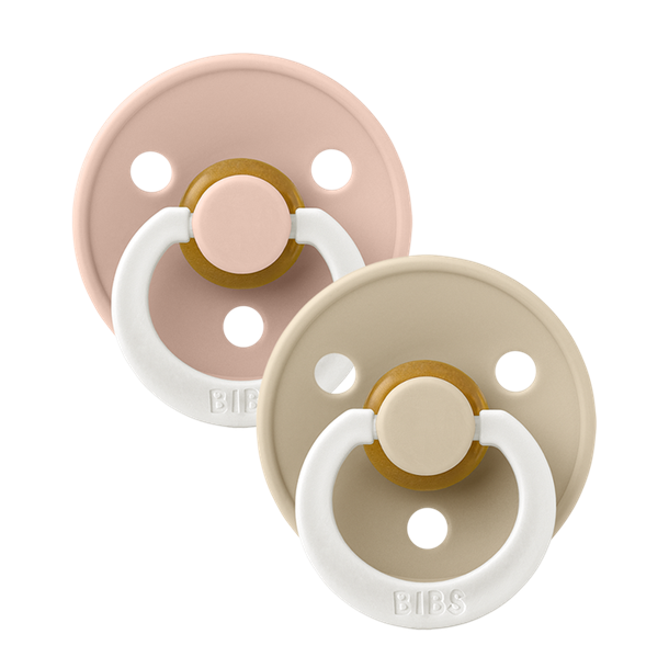 Sutter, Bibs, Bibssutter, Pacifier, Sut, Naturgummi, naturgummisut, Rund sut,Colour,2Pack,Latex,night,Blush Glow,Vanilla Glow,str.2