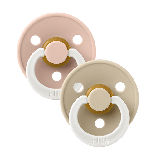 Sutter, Bibs, Bibssutter, Pacifier, Sut, Naturgummi, naturgummisut, Rund sut,Colour,2Pack,Latex,night,Blush Glow,Vanilla Glow,str.1