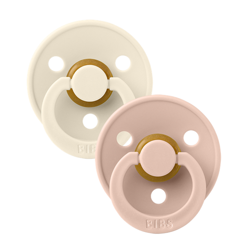 Sutter, Bibs, Bibssutter, Pacifier, Sut, Naturgummi, naturgummisut, Rund sut,Colour,Latex, 2Pack,Colour ,Ivory, Blush