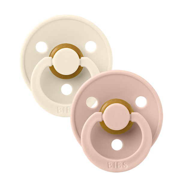 Sutter, Bibs, Bibssutter, Pacifier, Sut, Naturgummi, naturgummisut, Rund sut,Colour,Latex, 2Pack,Colour ,Ivory, Blush