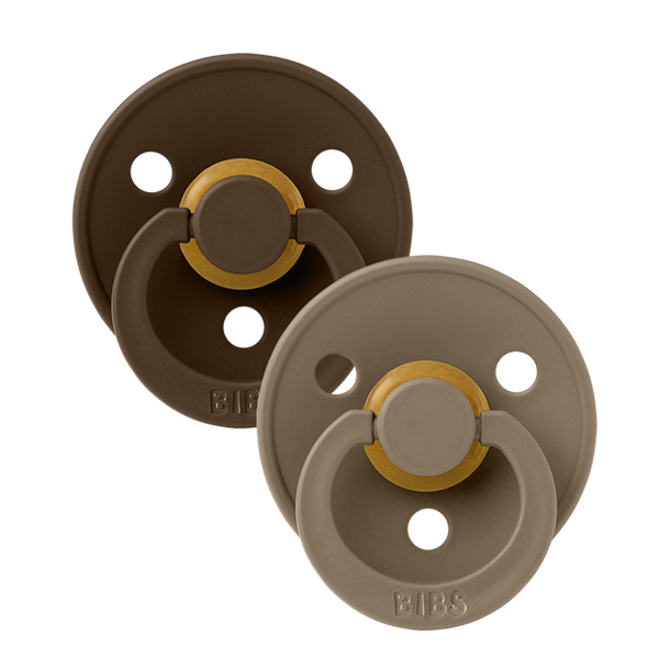 Sutter, Bibs, Bibssutter, Pacifier, Sut, Naturgummi, naturgummisut, Rund sut,Colour,Latex, 2Pack,Colour, Mocha,Dark Oak,str.2