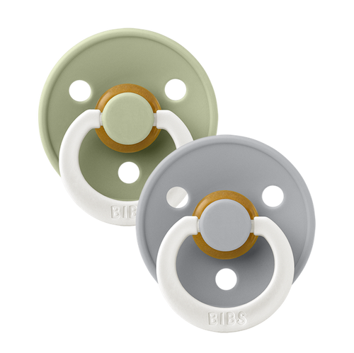 Sutter, Bibs, Bibssutter, Pacifier, Sut, Naturgummi, naturgummisut, Rund sut,Colour,2Pack,Latex,night,Sage Glow,Cloud Glow,str.2