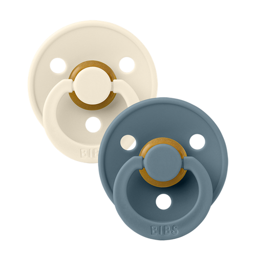 Sutter, Bibs, Bibssutter, Pacifier, Sut, Naturgummi, naturgummisut, Rund sut,Colour,Latex, 2Pack,Colour,  Ivory,Petrol,str.1