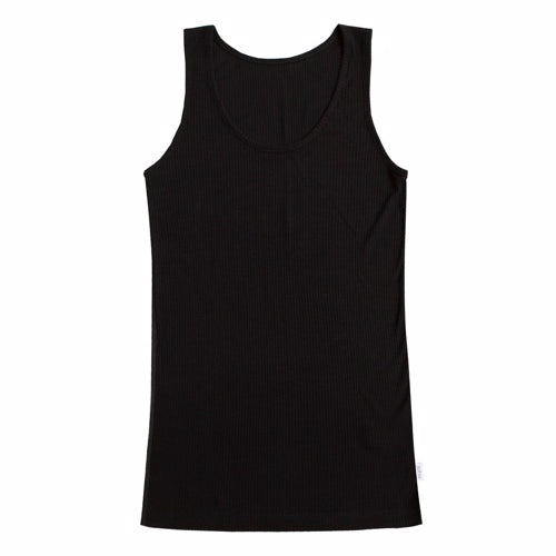 Joha Undershirt Women Merino uld - Black, Joha uld og silke undertrøje med blonder.