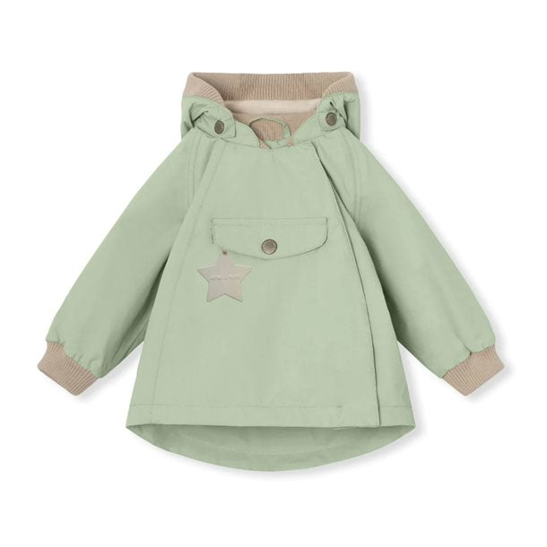 Mini A Ture - WAI FLEECEFORET FORÅRSJAKKE. GRS -   Dusty light green