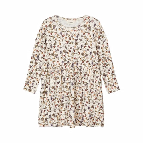 kjole, pigekjole, Lil' Atelier, lilatelier, rød, mahogany, festkjole, hverdagskjole,