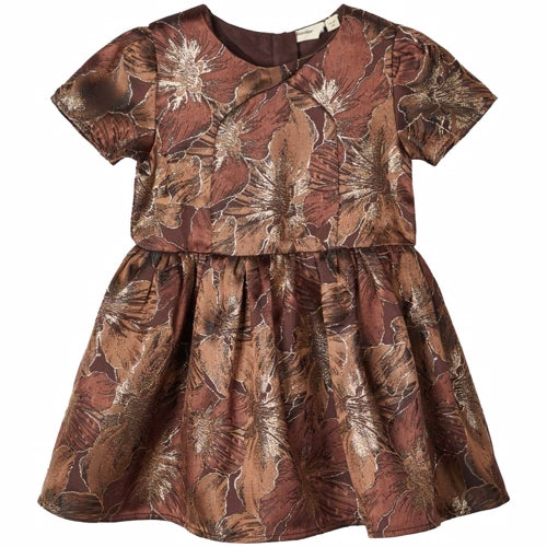 kjole, pigekjole, Lil' Atelier, lilatelier, rød, mahogany, festkjole, hverdagskjole,