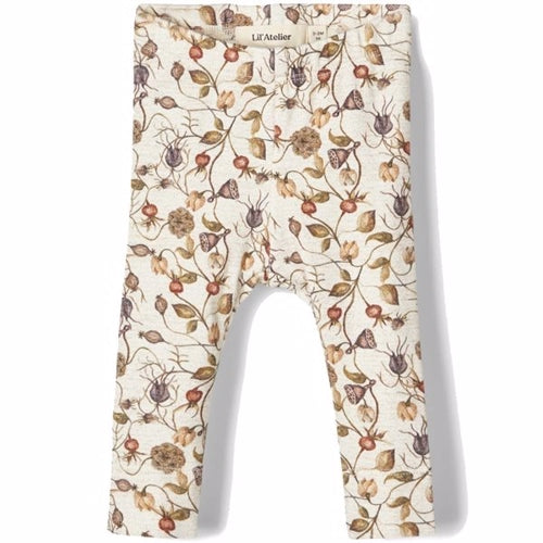 leggings, Lil' Atelier, lilatelier, modal, bomuld, blomsterprint, babyleggings, økotex,