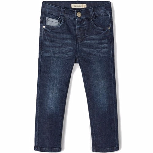 lil' atelier, lilatelier, jeans, bukser, cowboybukser, nmmtheo taspers 3411, dark blue denim,
