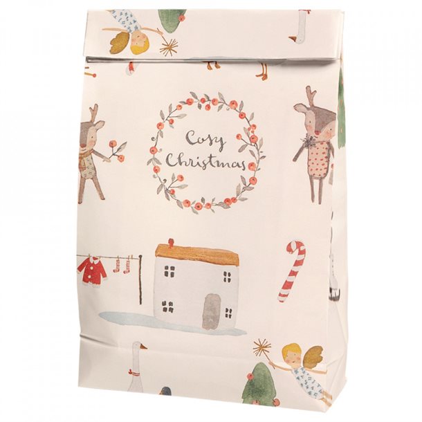 Maileg - Gavepose. Cosy Christmas - Råhvid