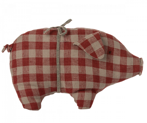 Maileg - Gris, Lille - Rød tern