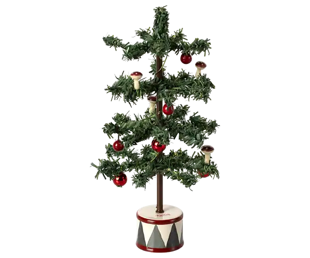 Maileg, babyseng, babycot, legetøj, børnelegetøj, musseseng, dukkeseng, Maileg dansende kat & Mus i skoæske Maileg Storebror mus i nattøj, Maileg - Juletræ, Mus