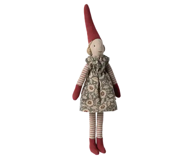 Maileg, babyseng, babycot, legetøj, børnelegetøj, musseseng, dukkeseng, Maileg dansende kat & Mus i skoæske Maileg Storebror mus i nattøj, Maileg - Nisse, str. 1 - Pige nr. 1