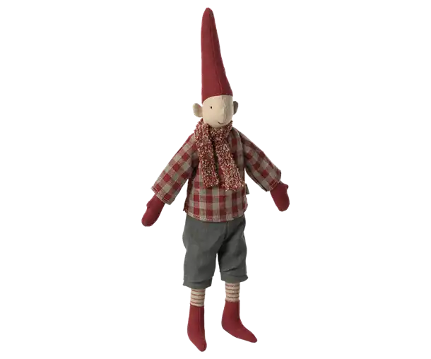 Maileg, babyseng, babycot, legetøj, børnelegetøj, musseseng, dukkeseng, Maileg dansende kat & Mus i skoæske Maileg Storebror mus i nattøj, Maileg-Bedstefar & Bedstemor i tændstik æske,Maileg - Nisse, str. 2 - Dreng nr. 2