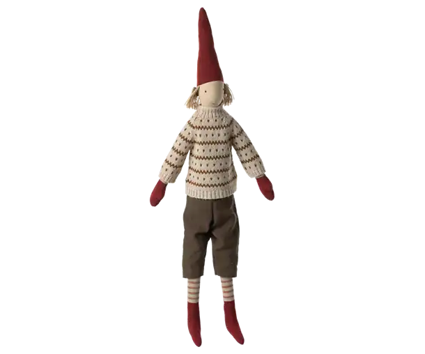 Maileg, babyseng, babycot, legetøj, børnelegetøj, musseseng, dukkeseng, Maileg dansende kat & Mus i skoæske Maileg Storebror mus i nattøj, Maileg - Nisse, str. 4 - Dreng