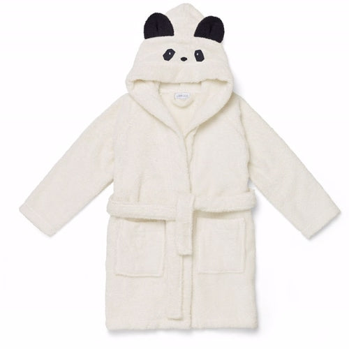 badekåbe, morgen kåbe, frotte kåbe, bathrobe, lily bathrobe, Liewood - Badekåbe Panda creme de la creme. LW12387-0010