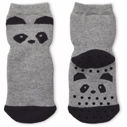 Liewood Nellie antiskrid sokker, Panda grey melange, 2 pak, Nellie anti slip socks 2-pack
