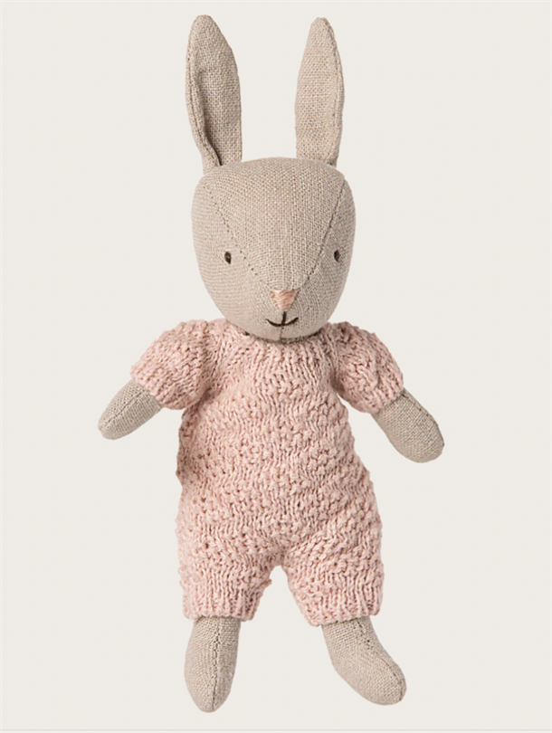 Rabbit, Micro - Sand - Rose knitted suit