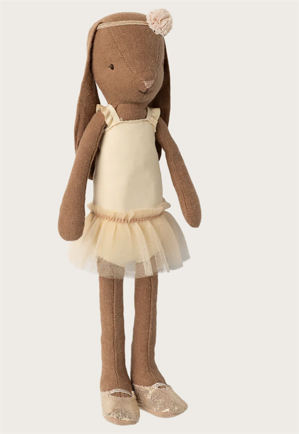 Bunny, Size 2 - Chocolate brown - Ballet suit and skirt cream