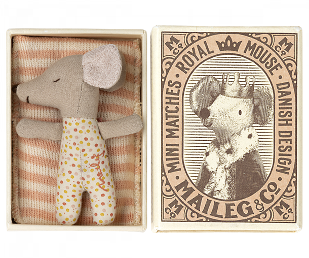 Sleepy/wakey baby mus i tændstikæske - Rosa​​​​​​​ ,17-2004-01