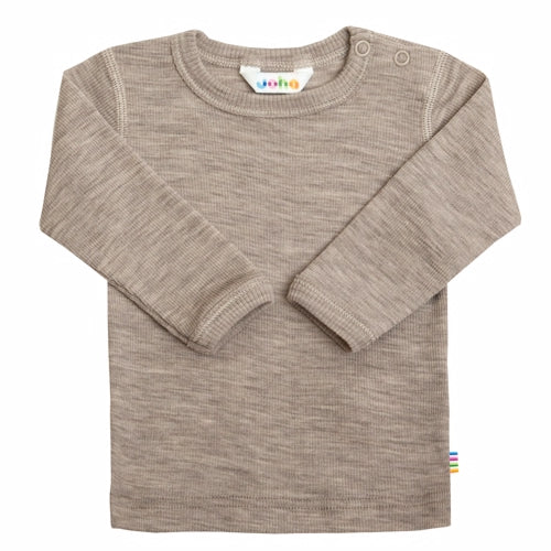 Joha Uld/Silke Bluse, Joha Uld/Silke Bluse Beige Melange