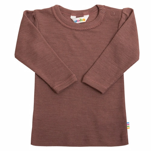 Joha Uld/Silke Bluse, Joha Uld/Silke Bluse Joha Uld/Silke Bluse gl. rosa med puf ærmer