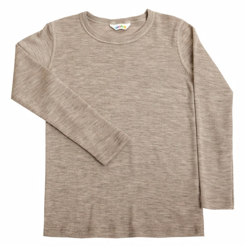Joha Uld/Silke Bluse, Joha Uld/Silke Bluse Joha Uld/Silke Bluse beige melange