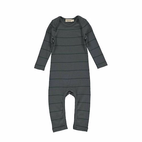 Marmar Copenhagen  Roxi heldragt, Modal fine rib body, baby unisex, marmar body, dark leaf stripe