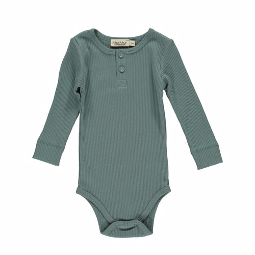 MarMar Body LS, Modal, Grey Sky 201-100-03-4506, body, body med lange ærmer, lange ærmer, bodystocking, drengebody, modalbody