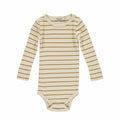 MarMar Modal Body Stripes, Pumpkin Pie 201-112-01-1120, body, body med lange ærmer, lange ærmer, bodystocking, drengebody, modalbody