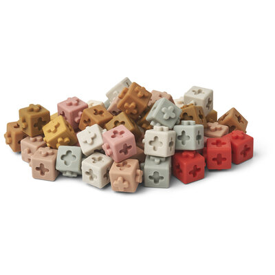 Liewood,Links building blocks, 50-pack , Dusty raspberry multi mix