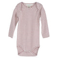 serendipity, m106, basis, body, bodystocking, basisgarderobe, langærmet, lange ærmer, økologi, bomuld, rib, stribe, atlantic, blå, mørkeblå, Woodrose,Ecru