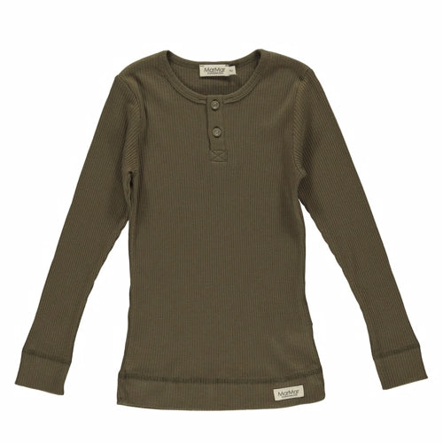 marmar t-shirt ls // loden, t-shirt, bluse, langærmet, overdel, top, trøje