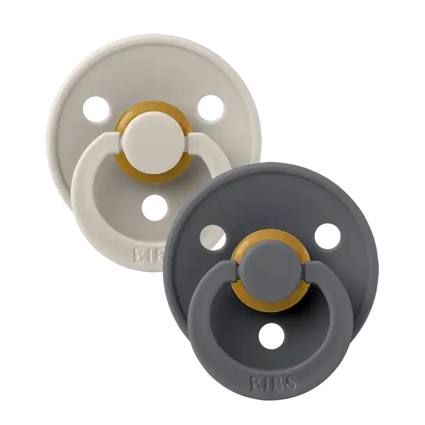 Sutter, Bibs, Bibssutter, Pacifier, Sut, Naturgummi, naturgummisut, Rund sut,Colour,Latex, 2Pack,Colour, Sand, Iron