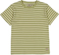 Wheat - T-shirt Fabian // Green stripe, t-shirt, stribet t-shirt, kortærmet t-shirt, korte ærmer, Grøn t-shirt, t-shirt dreng, drengetrøje