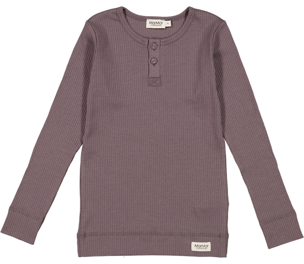 marmar - plain tee ls modal // desert red, t-shirt, bluse, langærmet, overdel, top, trøje