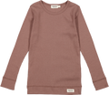 marmar - plain tee ls modal // desert red, t-shirt, bluse, langærmet, overdel, top, trøje