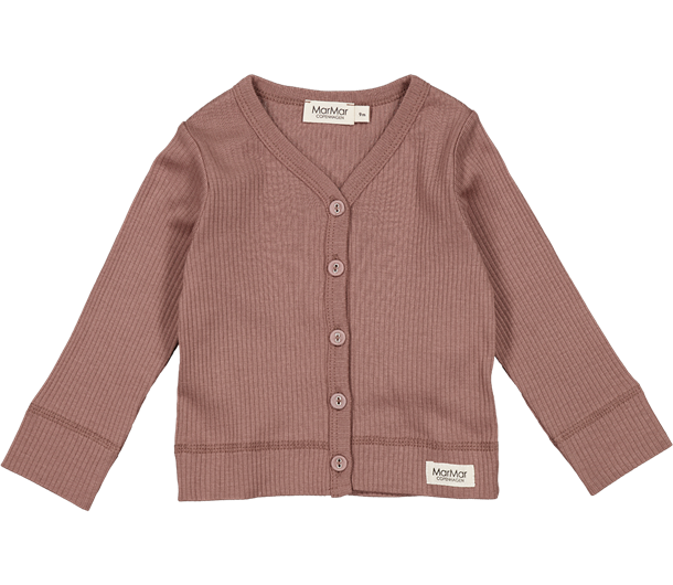 marmar - plain tee ls modal // desert red, t-shirt, bluse, langærmet, overdel, top, trøje, MarMar - Cardigan LS Modal // Forrest shadow