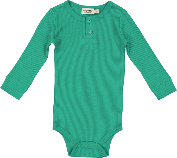 MarMar - Body LS Modal // Grass, MarMar Body LS, Modal, body, body med lange ærmer, lange ærmer, bodystocking, drengebody, modalbody, pigebody