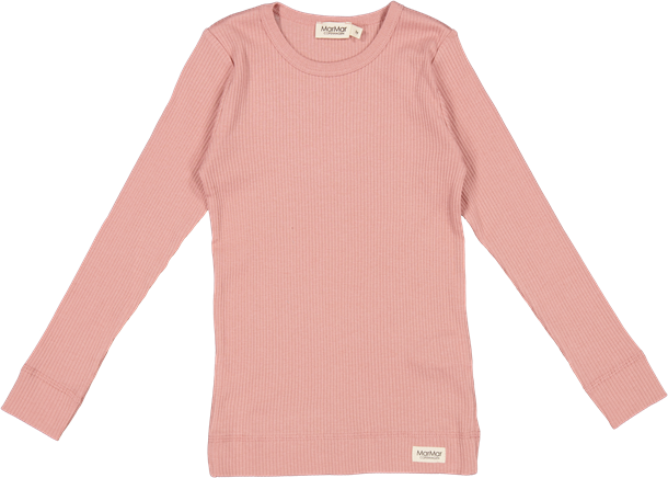 MarMar - Plain Tee LS Modal // Coral haze, t-shirt, bluse, langærmet, overdel, top, trøje, coral trøje, t-shirt coral