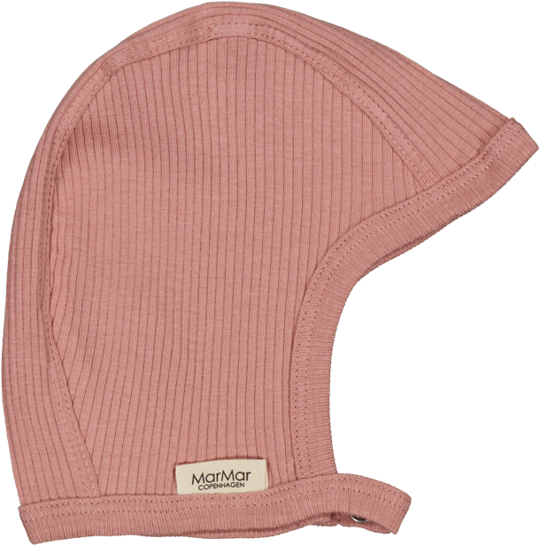 MarMar - Hoody modal hue // Coral Haze, marmar, modal, babyhue, bindebåndshue, hue med bånd, baby hue, hue, hoody, coral haze