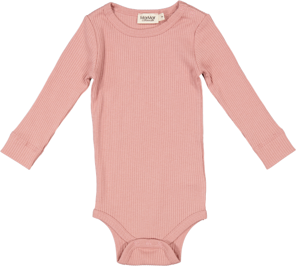 MarMar - Body LS Modal // Coral Haze, Modal, body, body med lange ærmer, lange ærmer, bodystocking, lyserød body, plain body, body uden noget