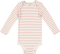 MarMar - Body LS Modal // Coral Haze Stripe, MarMar Body LS, Modal, body, body med lange ærmer, lange ærmer, bodystocking, drengebody, modalbody, pigebody.
