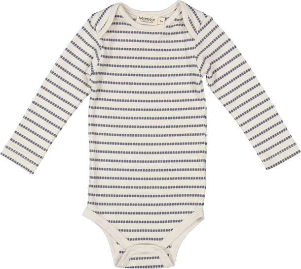 MarMar - Body LS Modal // Stormy Blue Stripe, MarMar Body LS, Modal, body, body med lange ærmer, lange ærmer, bodystocking, drengebody, modalbody, pigebody, blå stribet body.