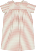 MarMar kjole, kjole til pige, stribet kjole, kjole fra Marmar, kjole i coral haze stripe, Dorthea SS Modal Kjole Coral Haze Stripe, coral stribet kjole.